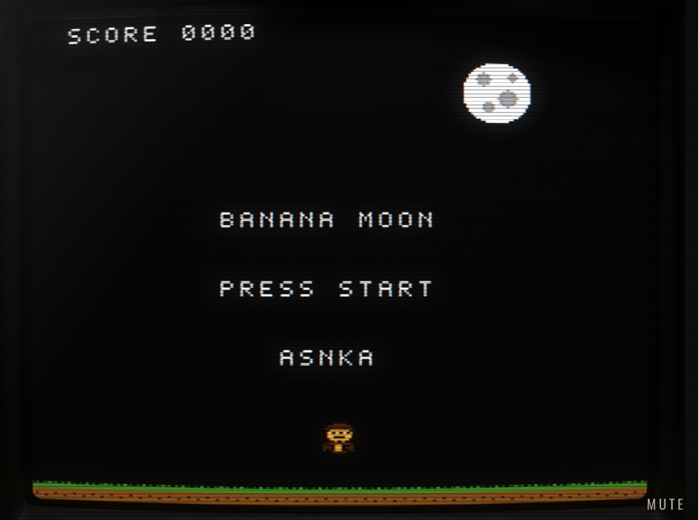 Cover art for two original browser games, Banana Moon and Gorilla Surfer